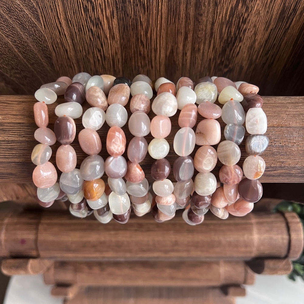 Multi Moonstone Tumble bracelet (one) - Picture 3 of 4